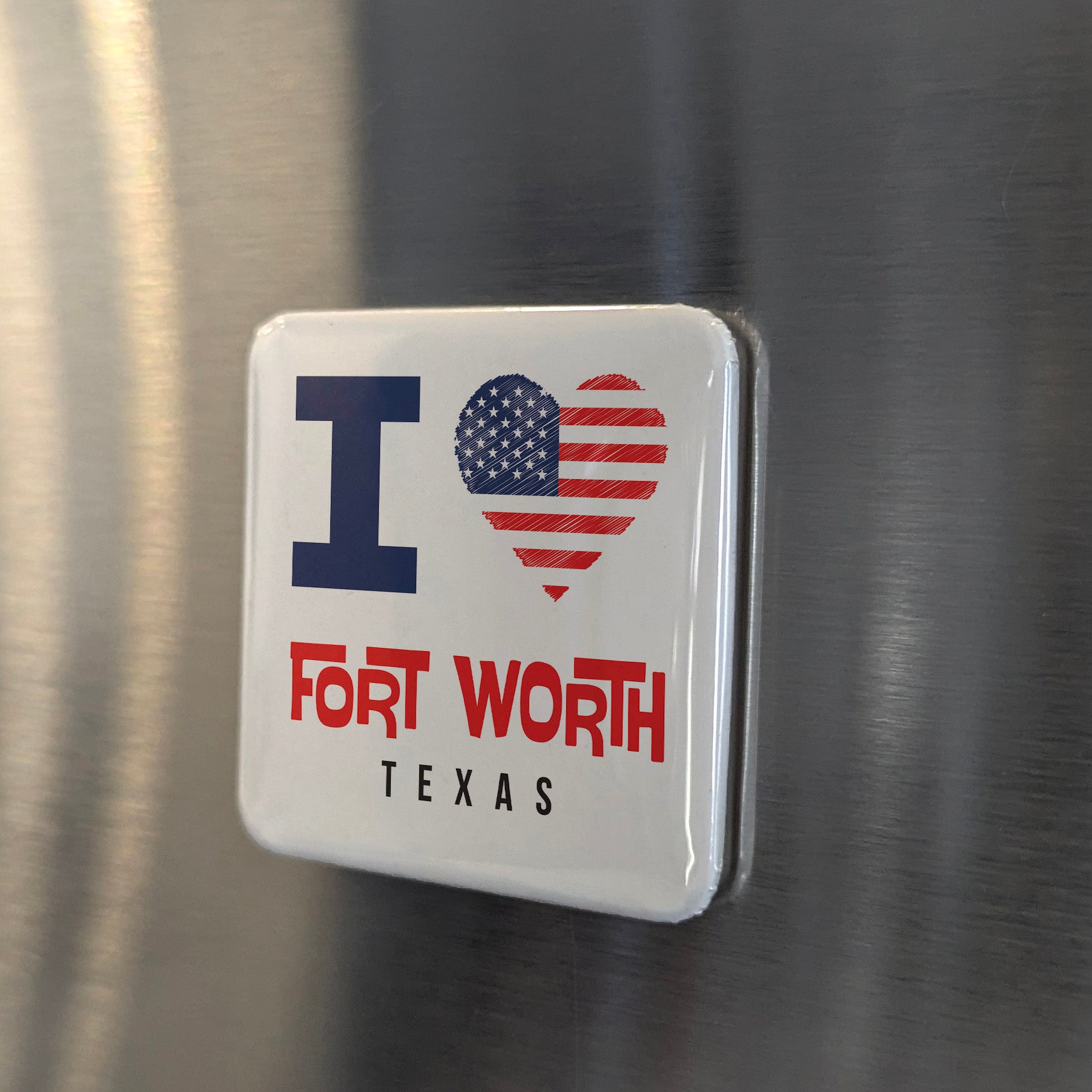 Fort Worth Texas Magnet | Cowtown | 2×2 | Made in Canada - PhiloPerse