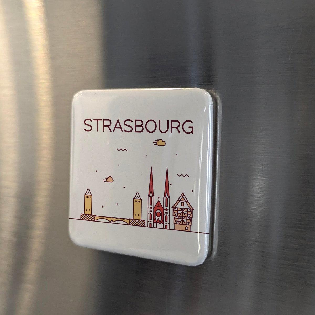 Strasbourg France Magnet | Capital of the Rhine and Crossroads of French and German Civilization | 2x2 | Made in Canada