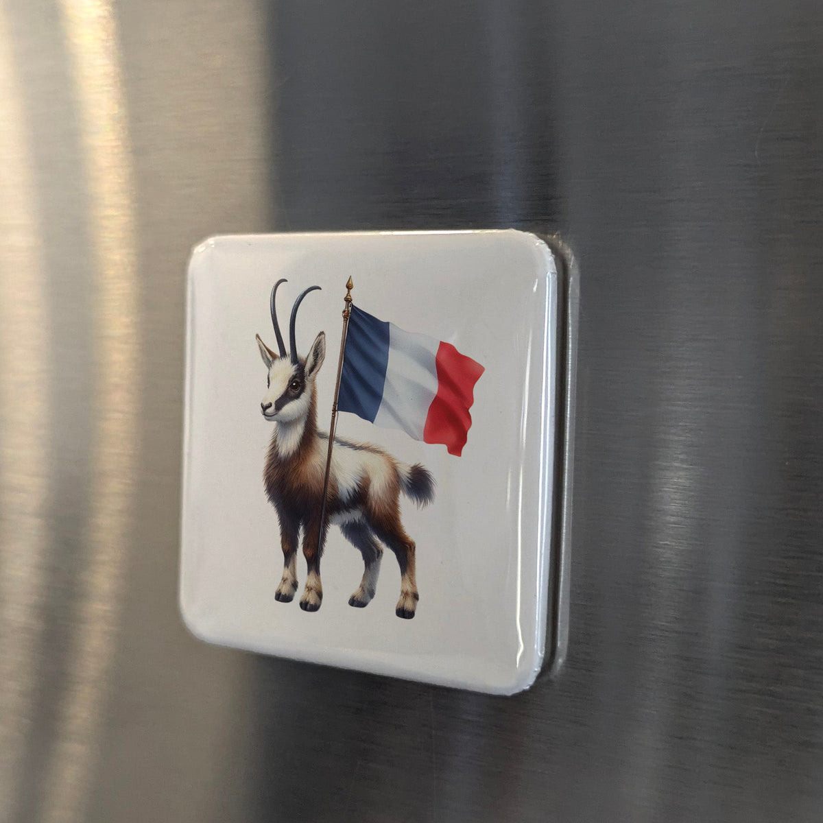 France Magnet | Alpine Chamois of the French Mountain Wilderness | 2x2 | Made in Canada