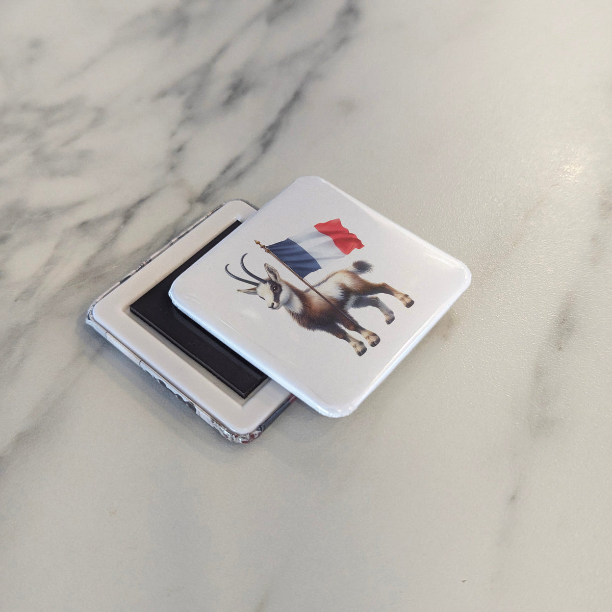 France Magnet | Alpine Chamois of the French Mountain Wilderness | 2x2 | Made in Canada