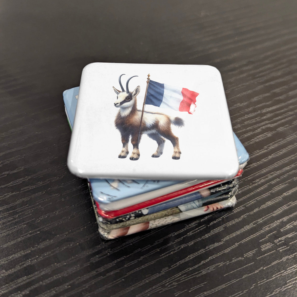 France Magnet | Alpine Chamois of the French Mountain Wilderness | 2x2 | Made in Canada