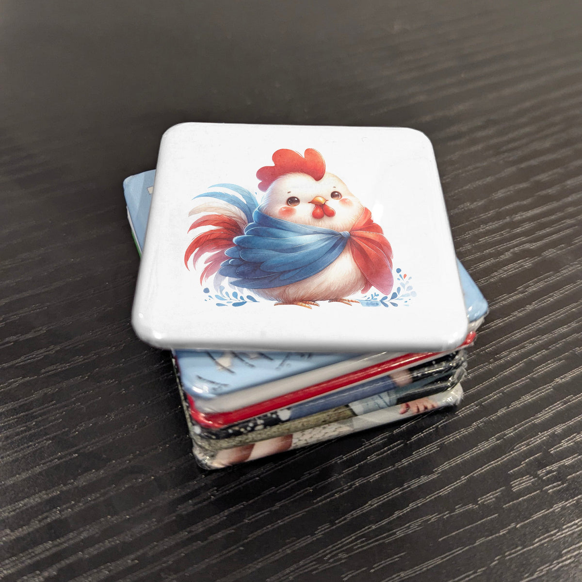 France Magnet | Gallic Rooster of the French Republic and National Spirit | 2x2 | Made in Canada