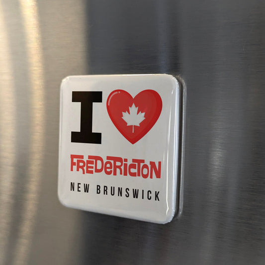 Fredericton New Brunswick Magnet | Celestial City on the Saint John | 2x2 | Made in Canada - PhiloPerse