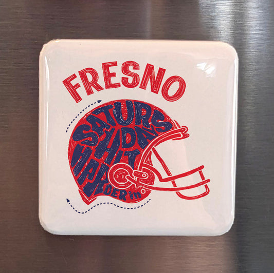 Fresno California Magnet | Saturday Night Lights | 2x2 | Made in Canada - PhiloPerse