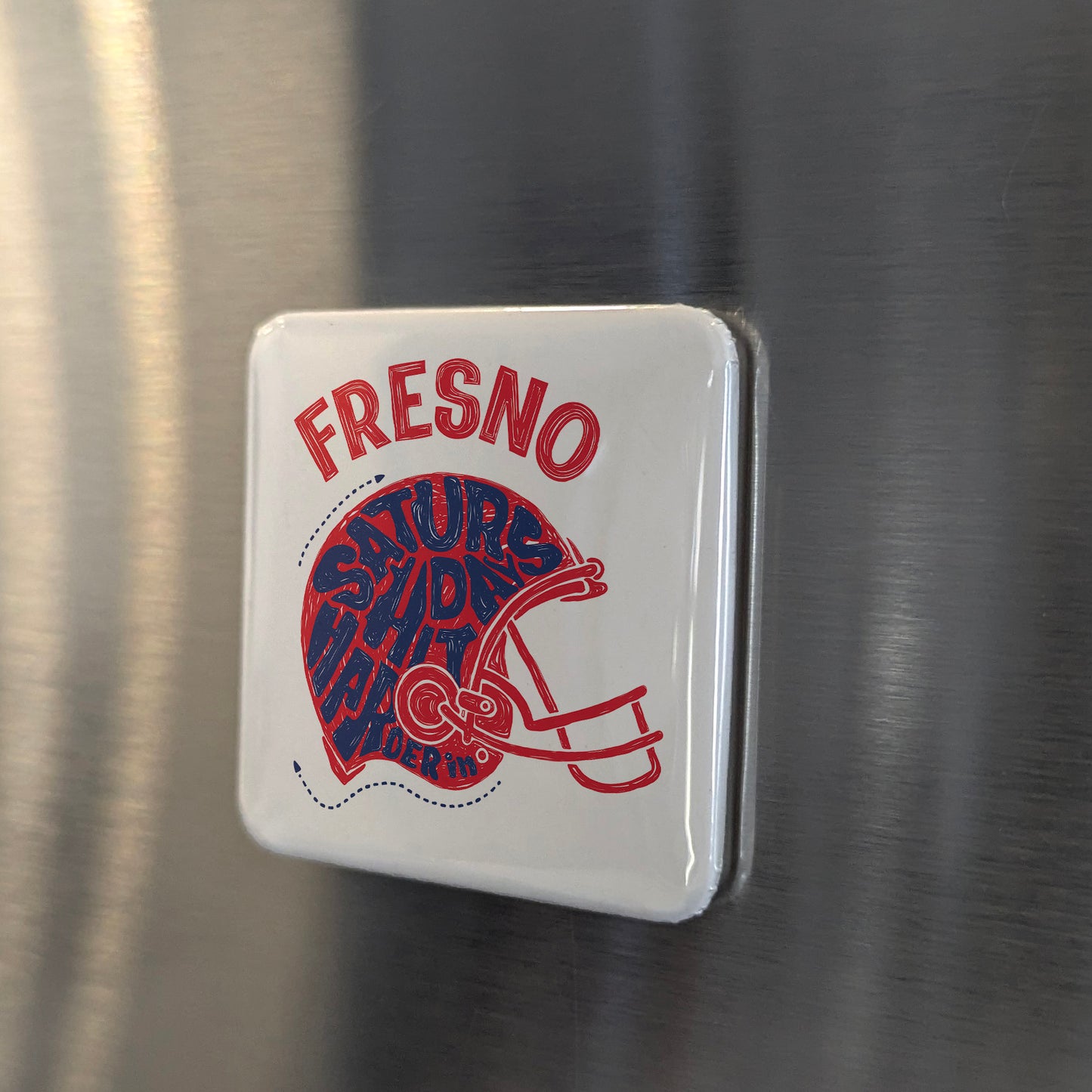 Fresno California Magnet | Saturday Night Lights | 2×2 | Made in Canada - PhiloPerse