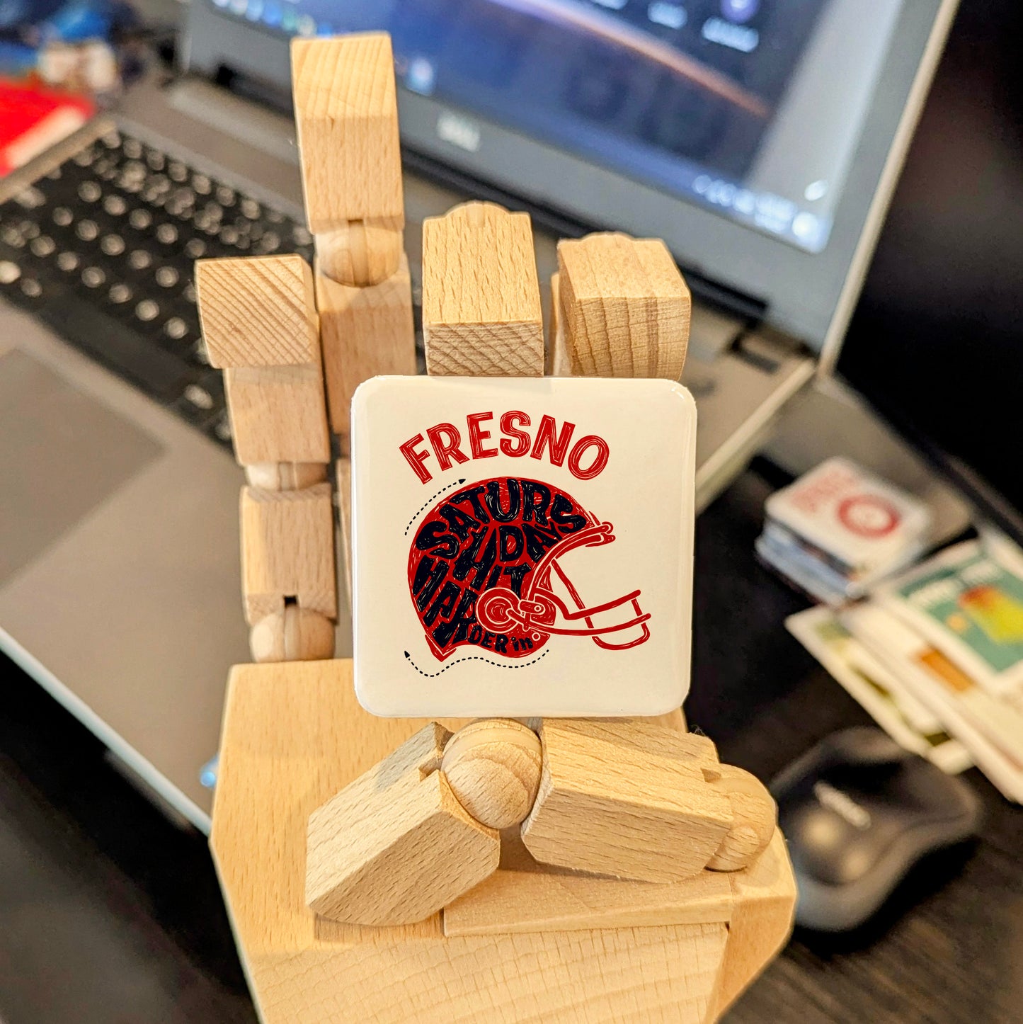 Fresno California Magnet | Saturday Night Lights | 2×2 | Made in Canada - PhiloPerse