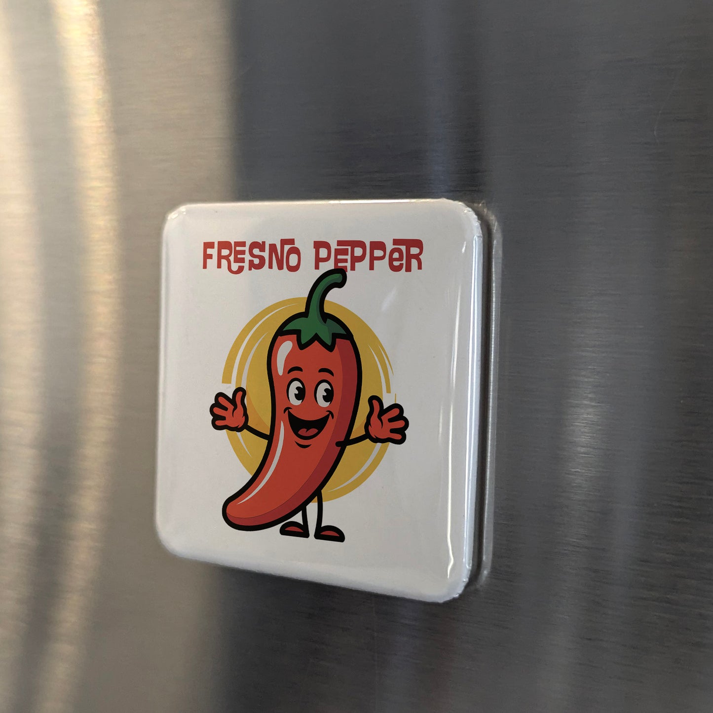 Fresno California Magnet | Fresno Pepper | 2×2 | Made in Canada - PhiloPerse