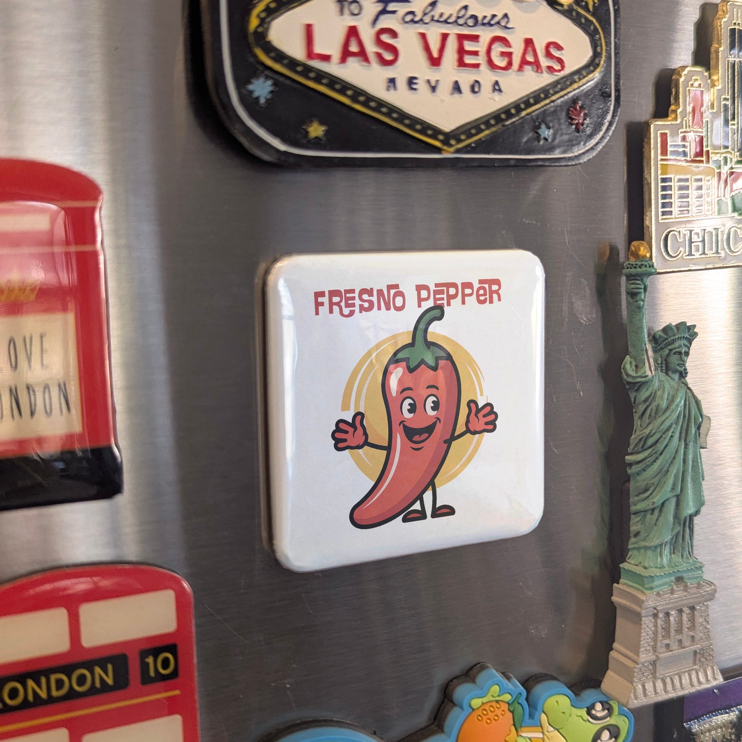 Fresno California Magnet | Fresno Pepper | 2×2 | Made in Canada - PhiloPerse