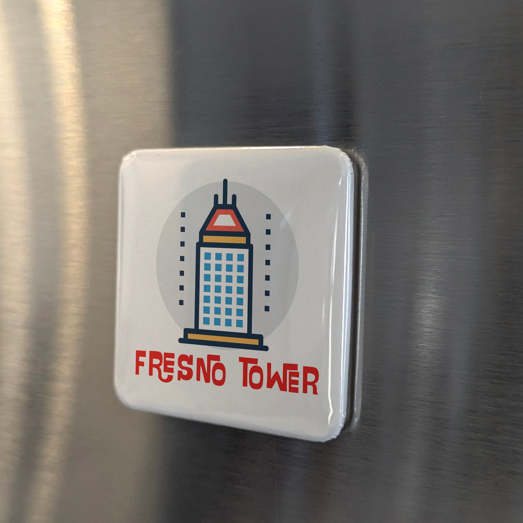 Fresno California Magnet | Fresno Tower | 2×2 | Made in Canada - PhiloPerse