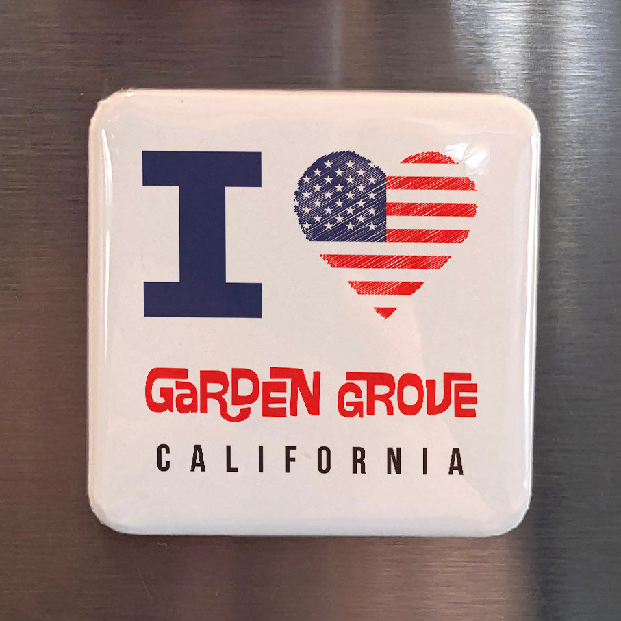 Garden Grove California Magnet | Garden City | 2×2 | Made in Canada - PhiloPerse