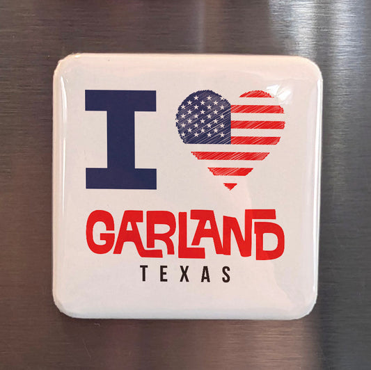 Garland Texas Magnet | Prairie Star | 2x2 | Made in Canada - PhiloPerse