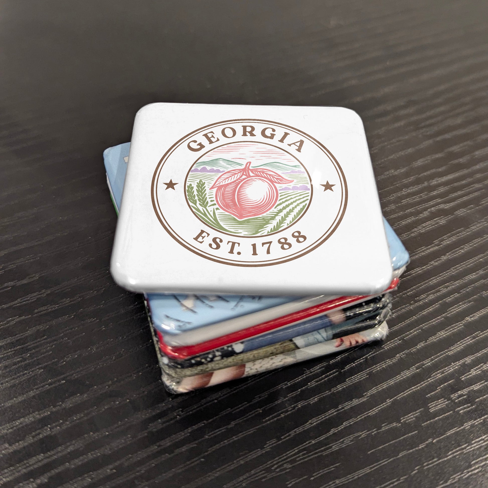 Georgia Magnet | The Peach State | 2×2 | Made in Canada - PhiloPerse