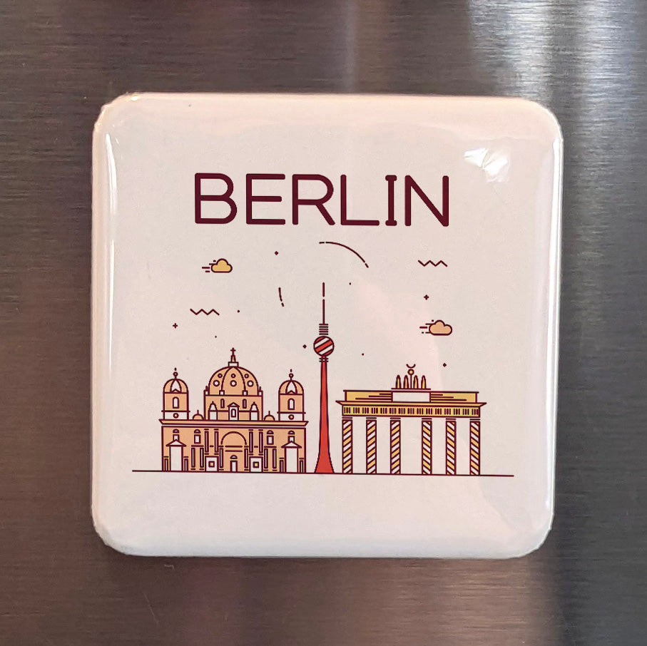 Berlin Germany Magnet | Reunified Capital of the Fall of the Wall on the Spree | 2x2 | Made in Canada