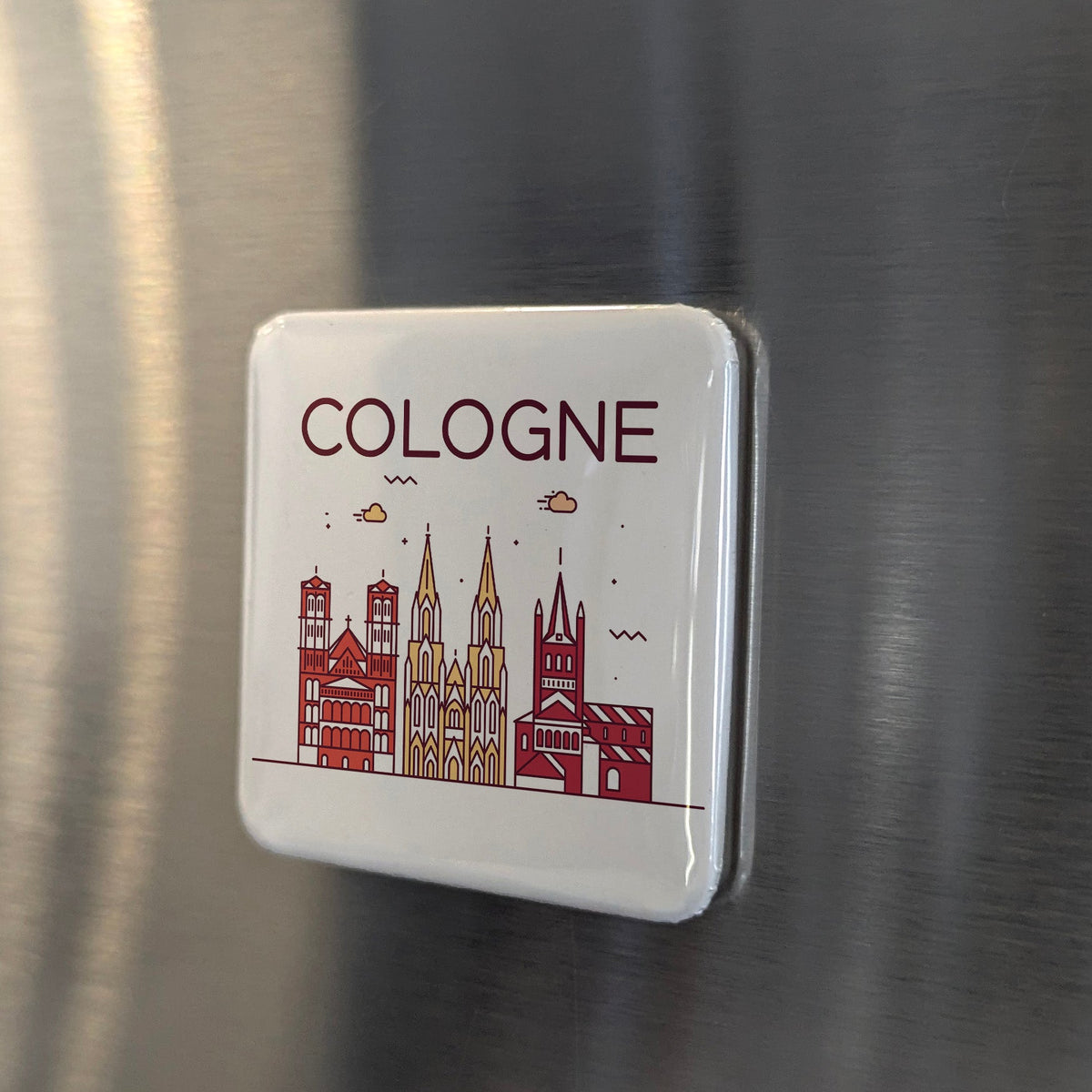 Cologne Germany Magnet | Cathedral City on the Rhine and Capital of the Rhineland | 2x2 | Made in Canada