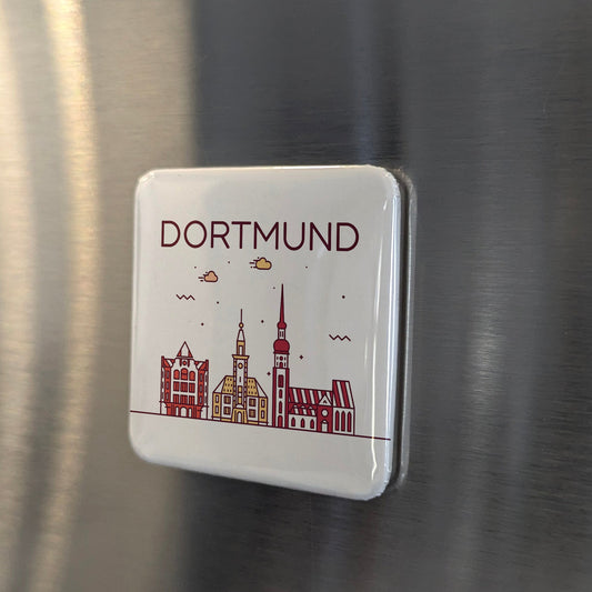 Dortmund Germany Magnet | Football Capital of the Ruhr and Black and Yellow Heart of Westphalia | 2x2 | Made in Canada - PhiloPerse