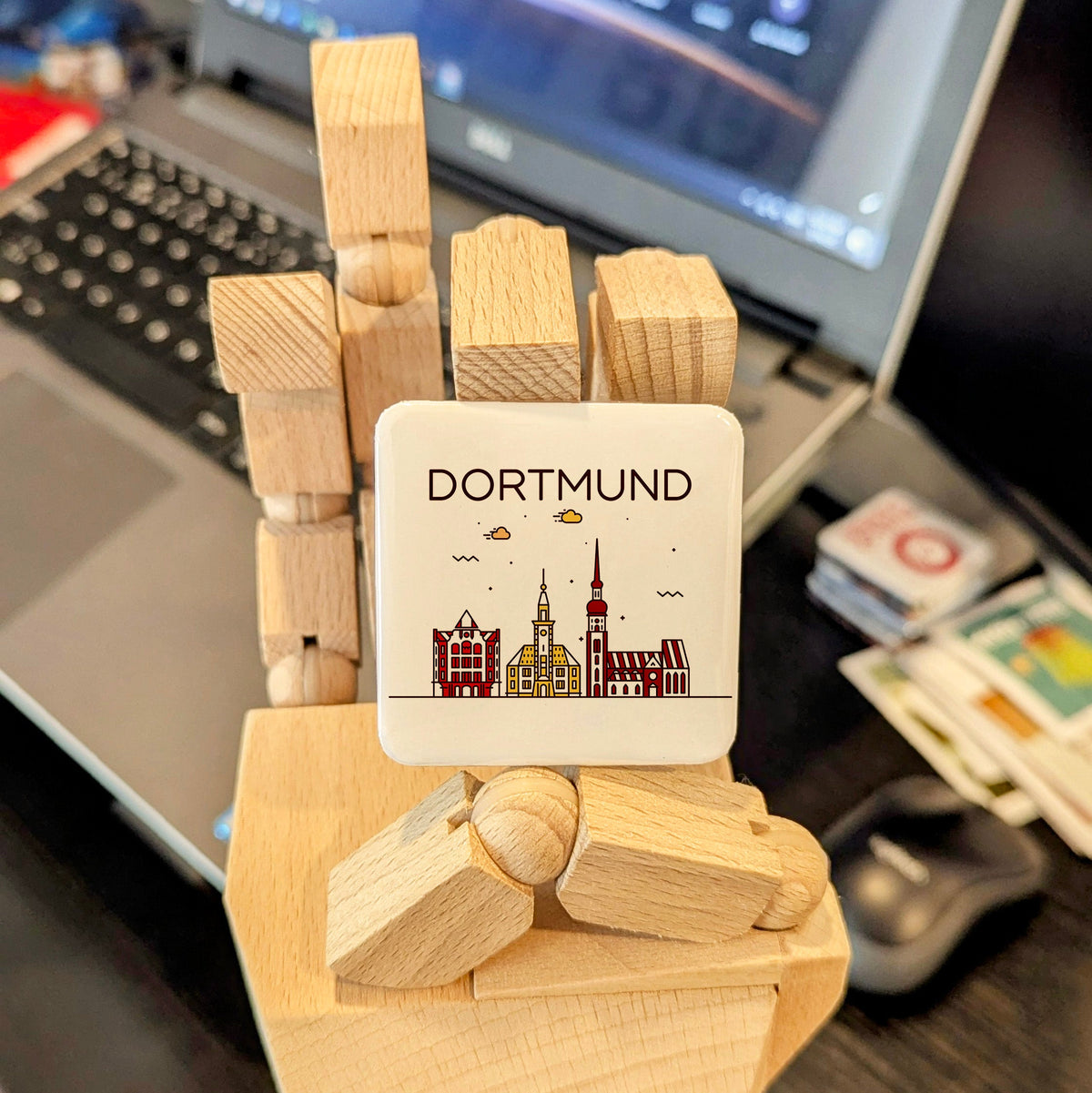 Dortmund Germany Magnet | Football Capital of the Ruhr and Black and Yellow Heart of Westphalia | 2x2 | Made in Canada