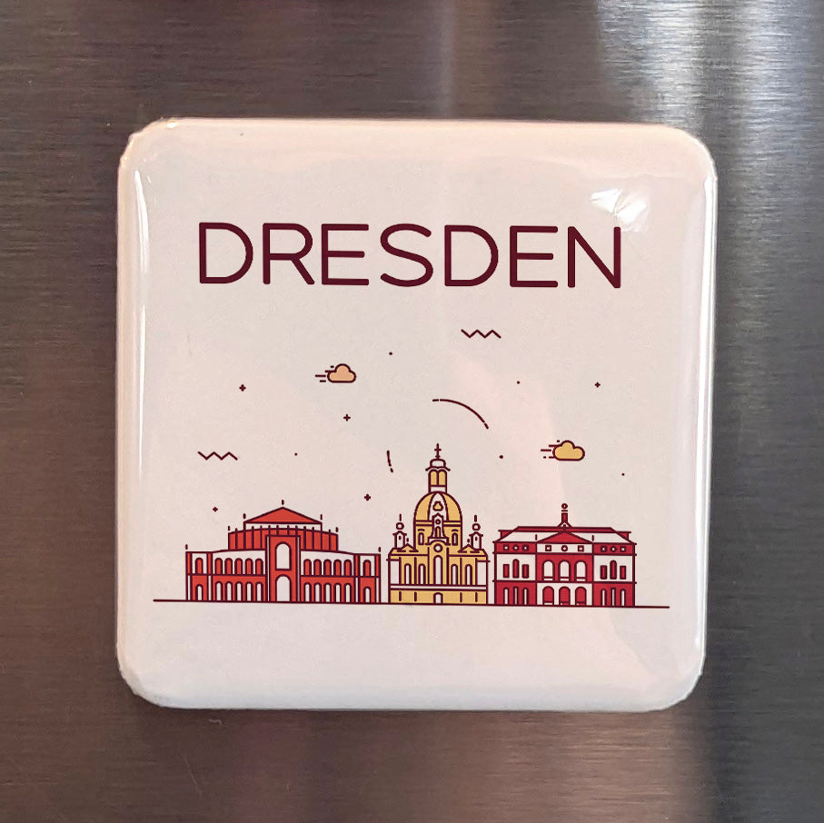 Dresden Germany Magnet | Florence of the Elbe and Baroque Jewel of Saxony | 2x2 | Made in Canada
