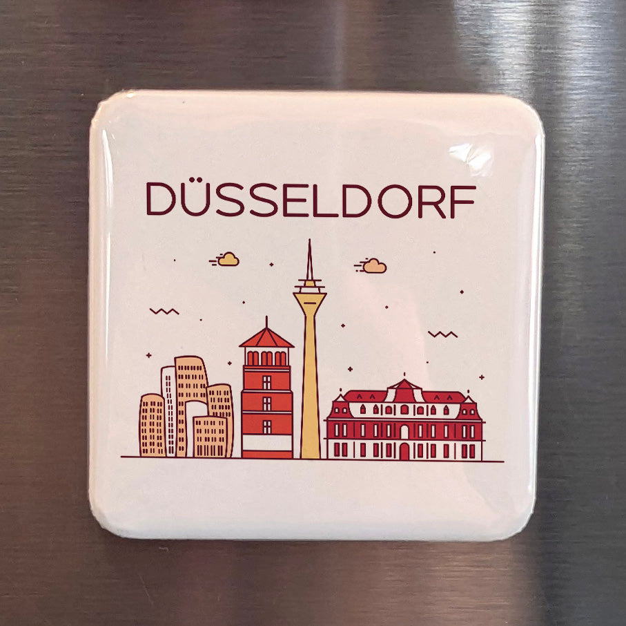 Dusseldorf Germany Magnet | Fashion Capital of the Rhine and Art City of the Rhineland | 2x2 | Made in Canada