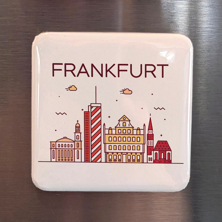 Frankfurt Germany Magnet | Mainhattan Financial Capital on the River Main | 2x2 | Made in Canada