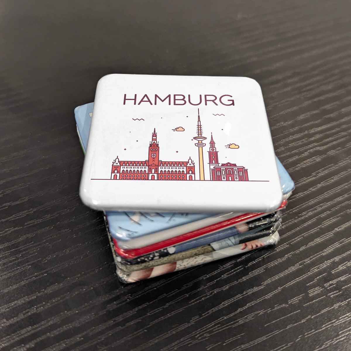 Hamburg Germany Magnet | Free Hanseatic Port City on the Elbe and Gateway to the World | 2x2 | Made in Canada