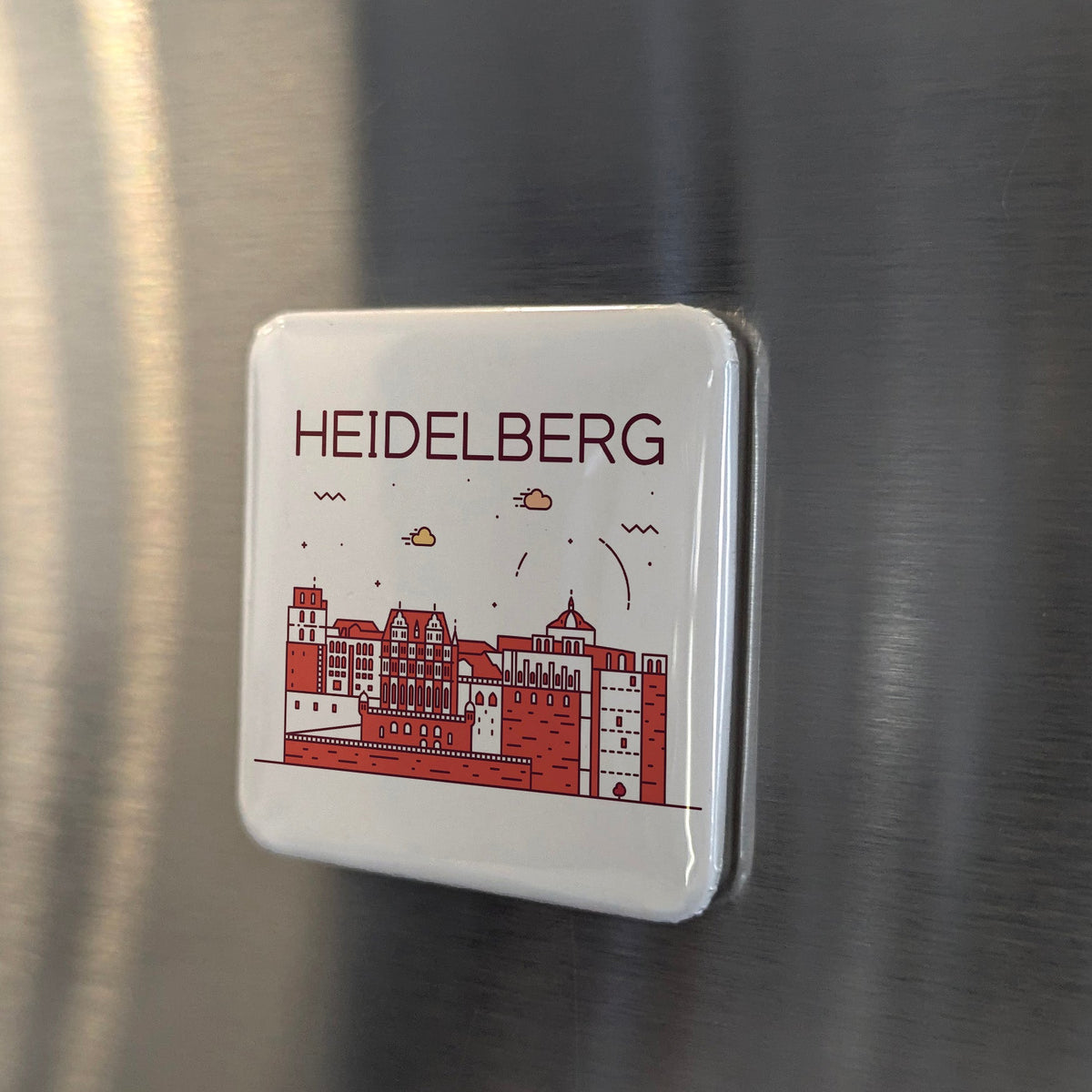 Heidelberg Germany Magnet | Romantic Castle on the Neckar and Oldest University City | 2x2 | Made in Canada