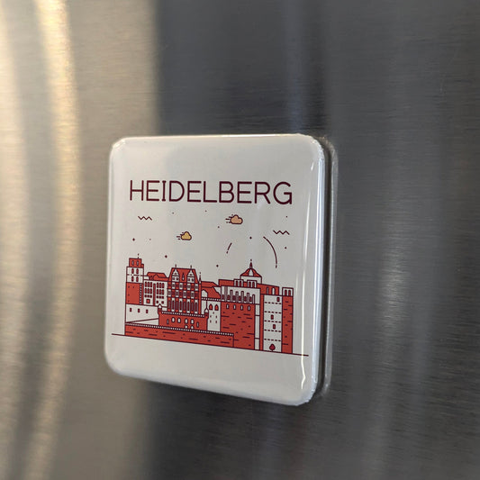 Heidelberg Germany Magnet | Romantic Castle on the Neckar and Oldest University City | 2x2 | Made in Canada - PhiloPerse