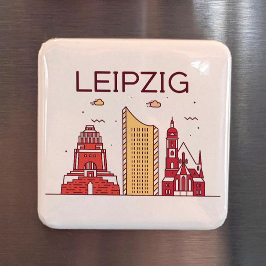 Leipzig Germany Magnet | City of Bach and Peaceful Revolution on the Pleisse | 2x2 | Made in Canada - PhiloPerse