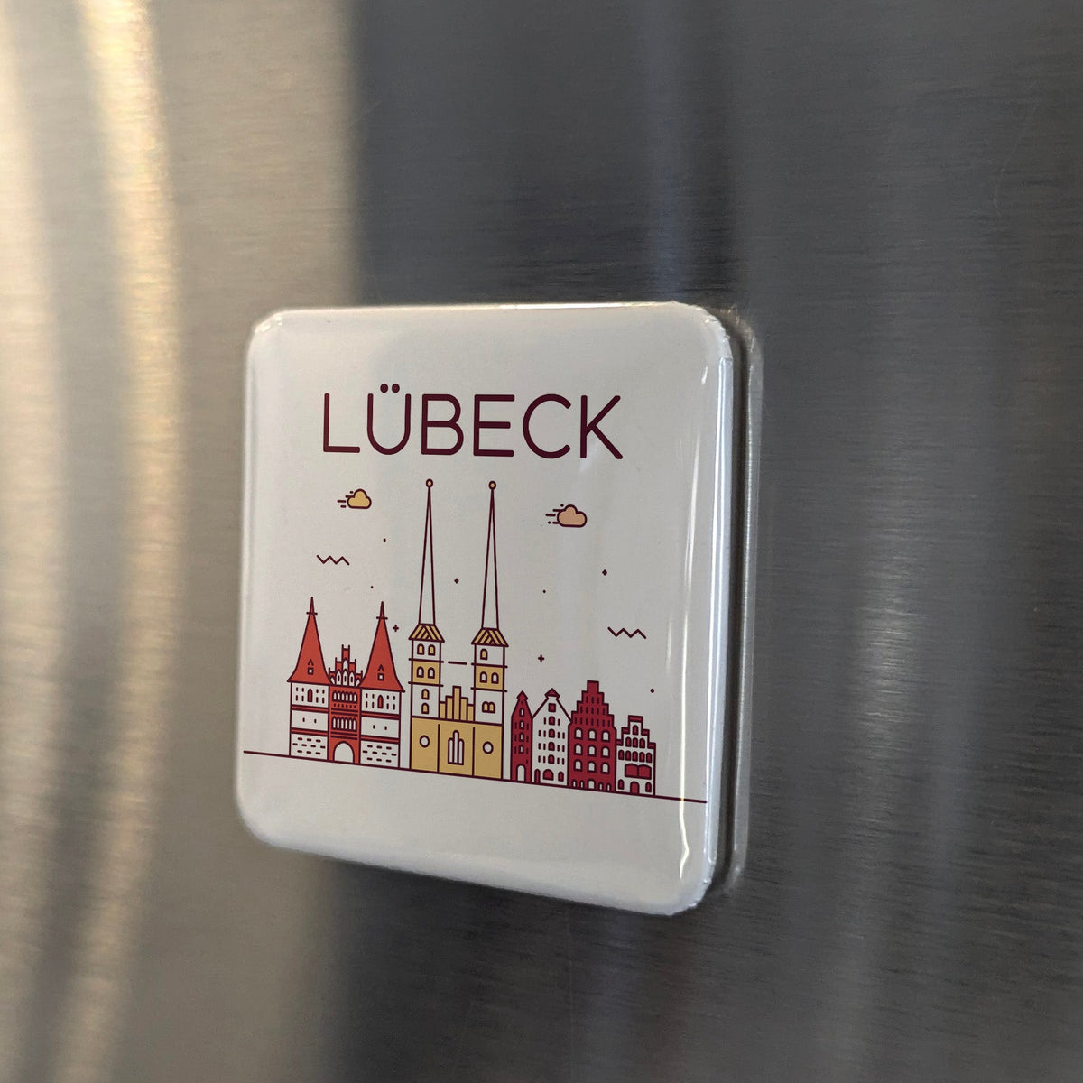 Lubeck Germany Magnet | Queen of the Hanseatic League and City of Thomas Mann | 2x2 | Made in Canada