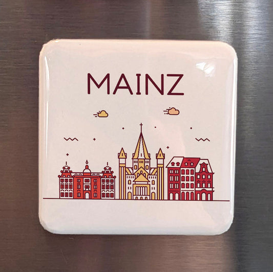 Mainz Germany Magnet | Gutenberg City on the Rhine and Cradle of the Printing Revolution | 2x2 | Made in Canada - PhiloPerse