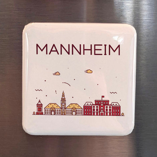 Mannheim Germany Magnet | City of Squares at the Neck of the Rhine and Neckar | 2x2 | Made in Canada - PhiloPerse