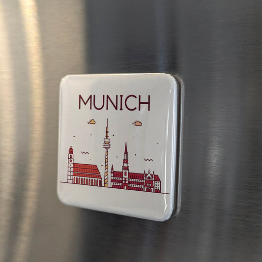 Munich Germany Magnet | Bavarian Capital on the Isar and Heart of German Beer Culture | 2x2 | Made in Canada - PhiloPerse