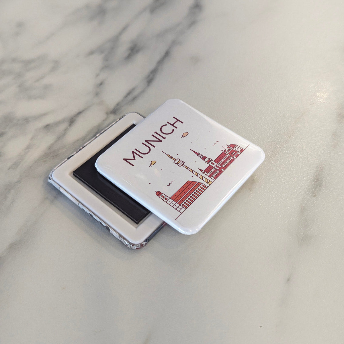 Munich Germany Magnet | Bavarian Capital on the Isar and Heart of German Beer Culture | 2x2 | Made in Canada