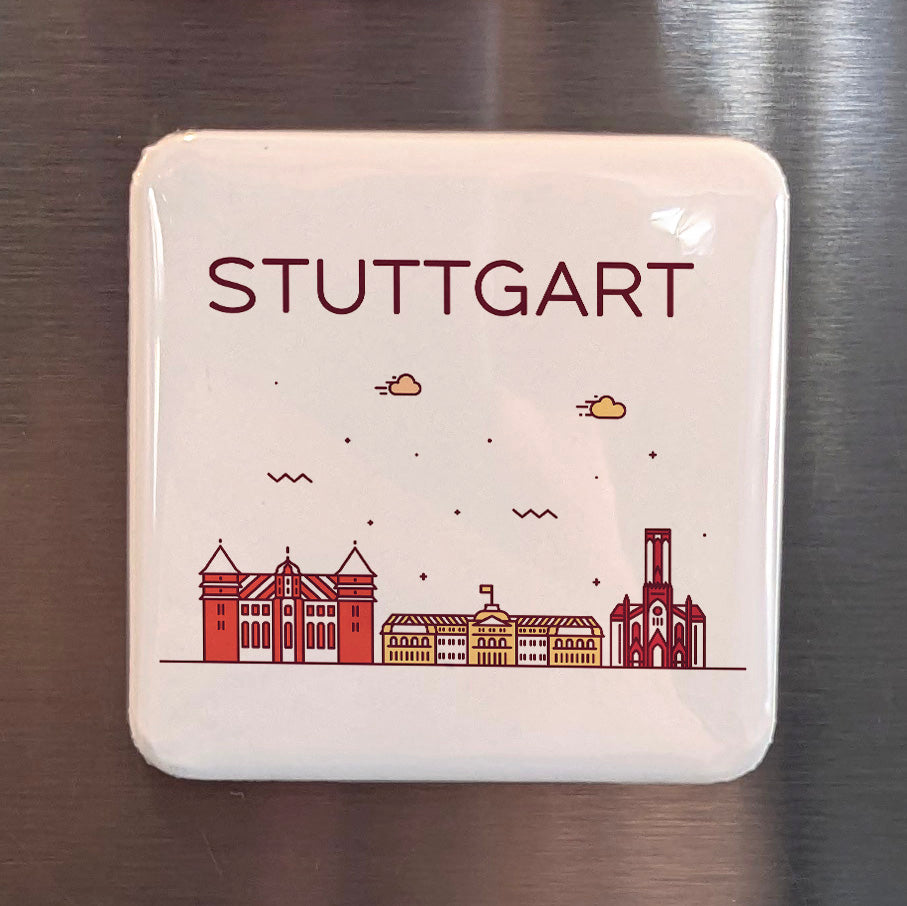 Stuttgart Germany Magnet | Cradle of the Automobile in the Valley of the Neckar | 2x2 | Made in Canada