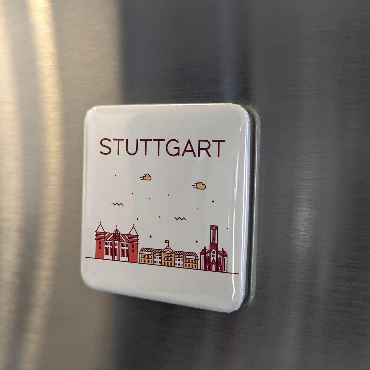 Stuttgart Germany Magnet | Cradle of the Automobile in the Valley of the Neckar | 2x2 | Made in Canada
