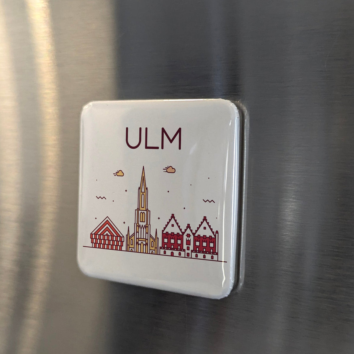 Ulm Germany Magnet | Einstein's Birthplace and City of the World's Tallest Cathedral Spire | 2x2 | Made in Canada