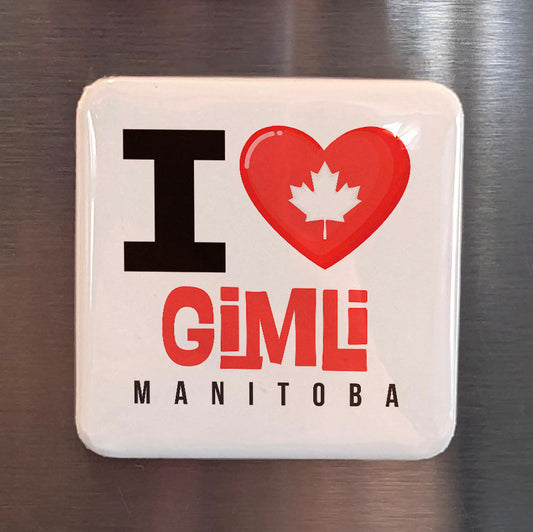 Gimli Manitoba Magnet | New Iceland on Lake Winnipeg | 2x2 | Made in Canada - PhiloPerse