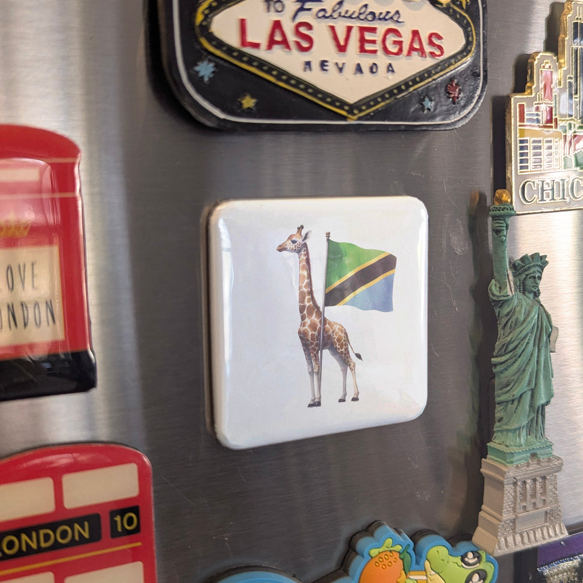 Tanzania Africa Magnet | Giraffe of the Serengeti | 2x2 | Made in Canada