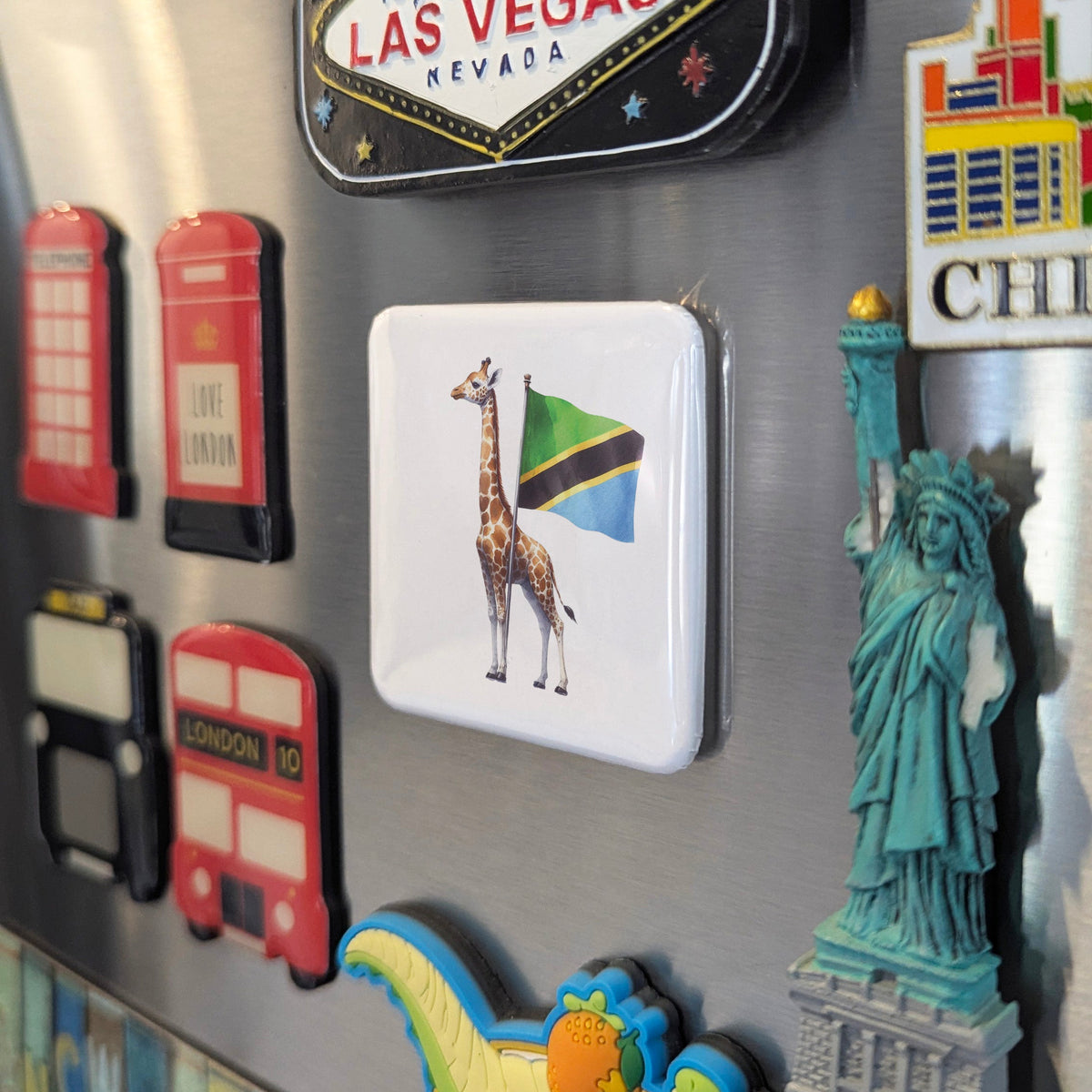 Tanzania Africa Magnet | Giraffe of the Serengeti | 2x2 | Made in Canada