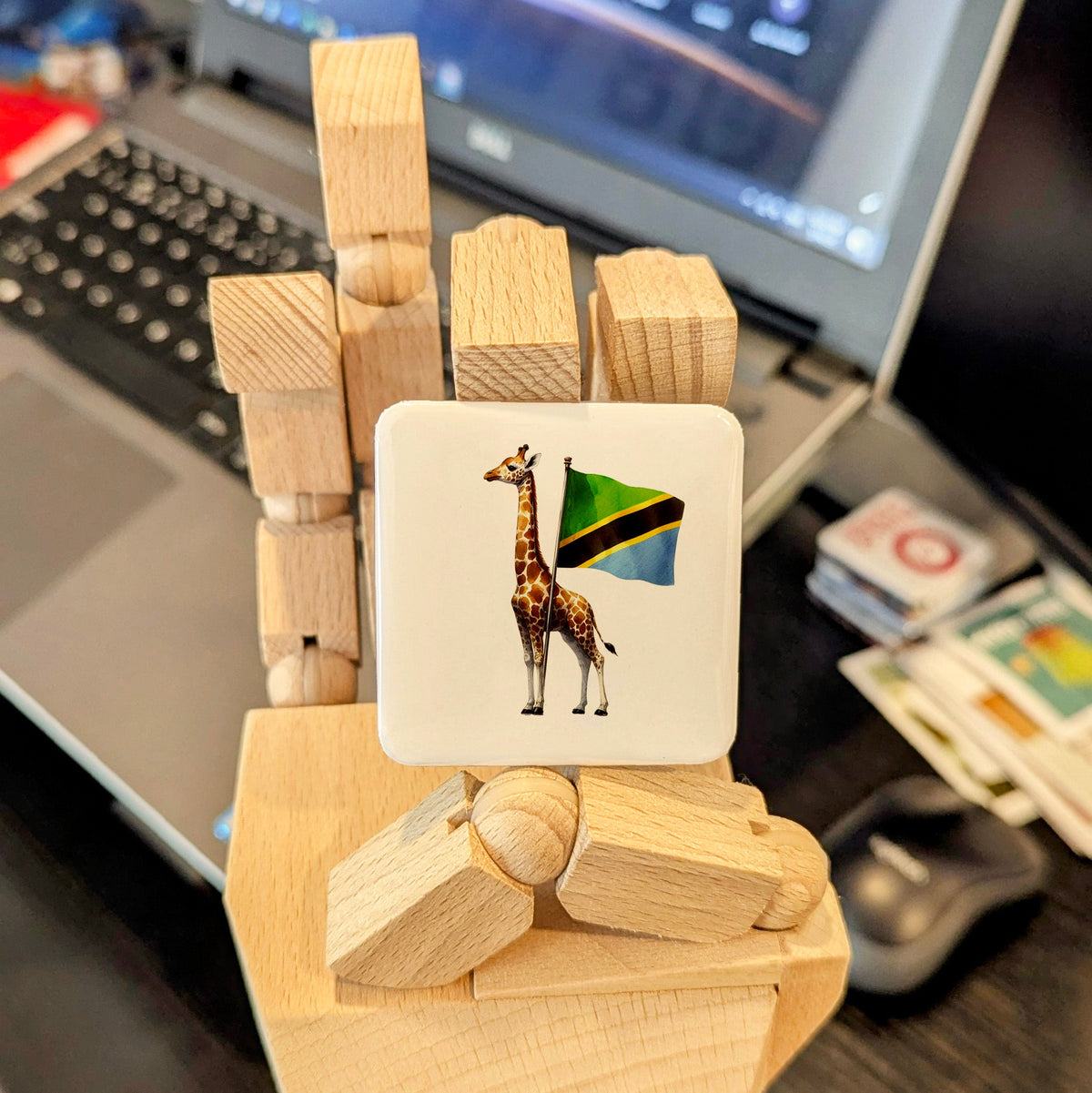 Tanzania Africa Magnet | Giraffe of the Serengeti | 2x2 | Made in Canada