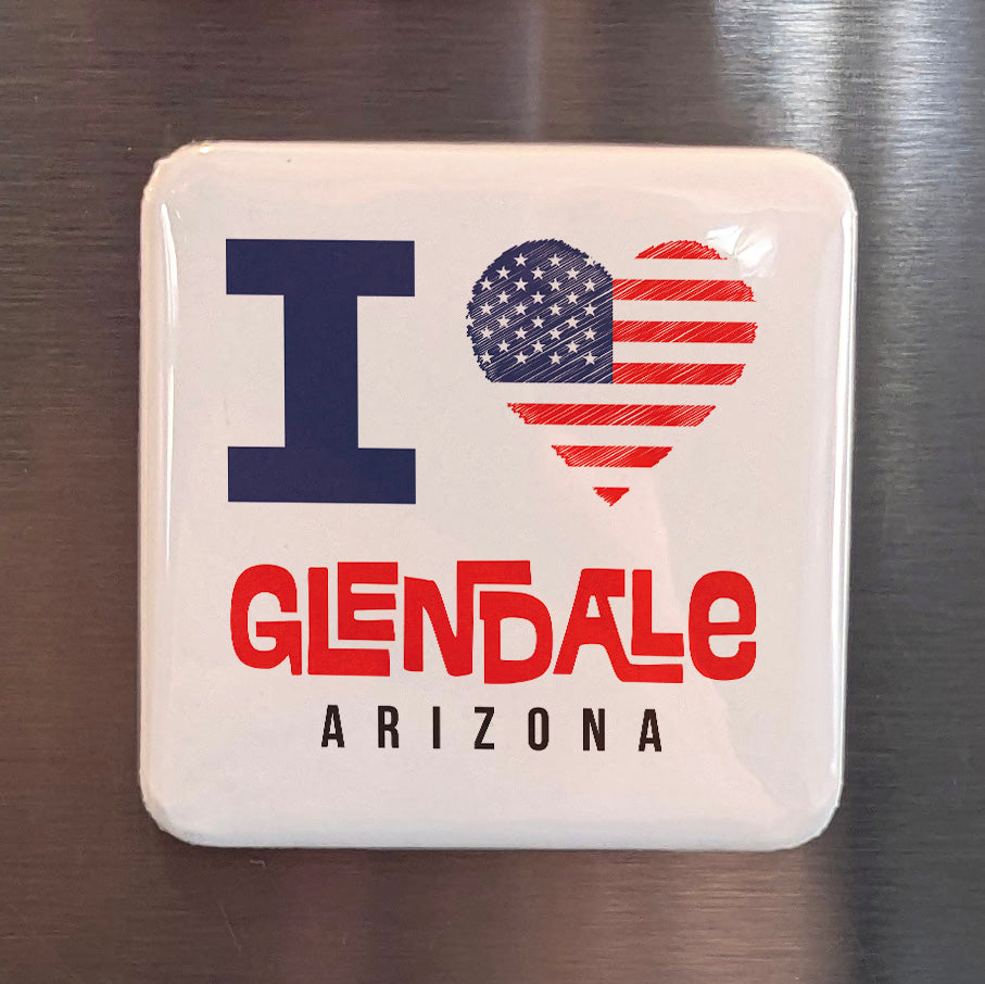 Glendale Arizona Magnet | Antique Capital | 2×2 | Made in Canada - PhiloPerse