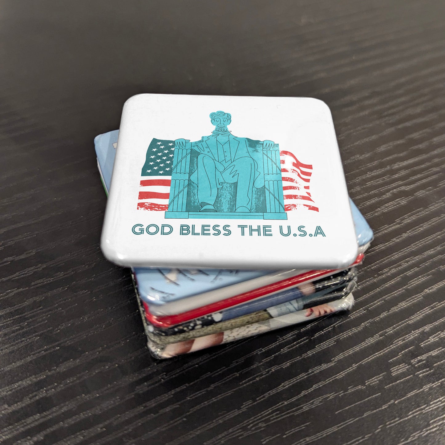 USA Magnet | God Bless the U.S.A | 2×2 | Made in Canada - PhiloPerse