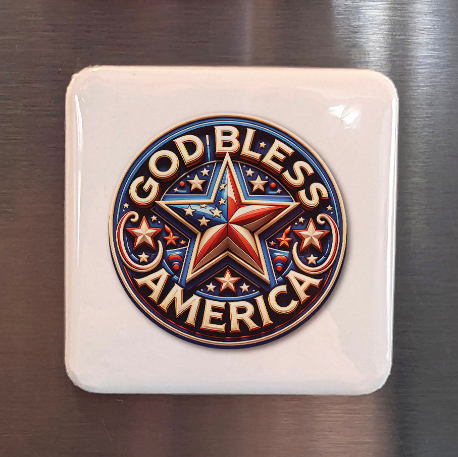 God Bless America Magnet | 2×2 | Made in Canada - PhiloPerse