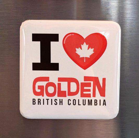 Golden British Columbia Magnet | Kicking Horse Country | 2x2 | Made in Canada - PhiloPerse