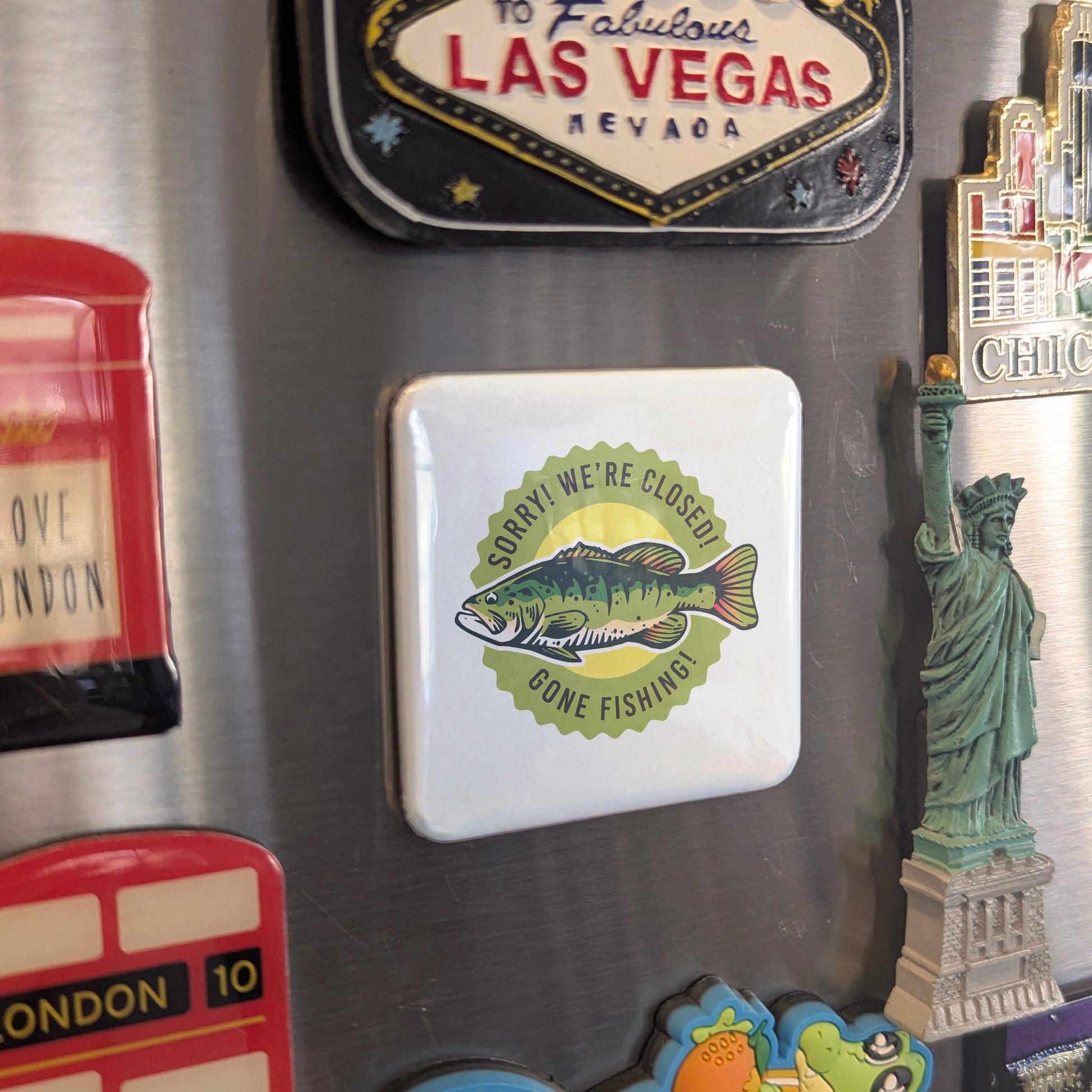 Gone Fishing Fridge Magnet - PhiloPerse