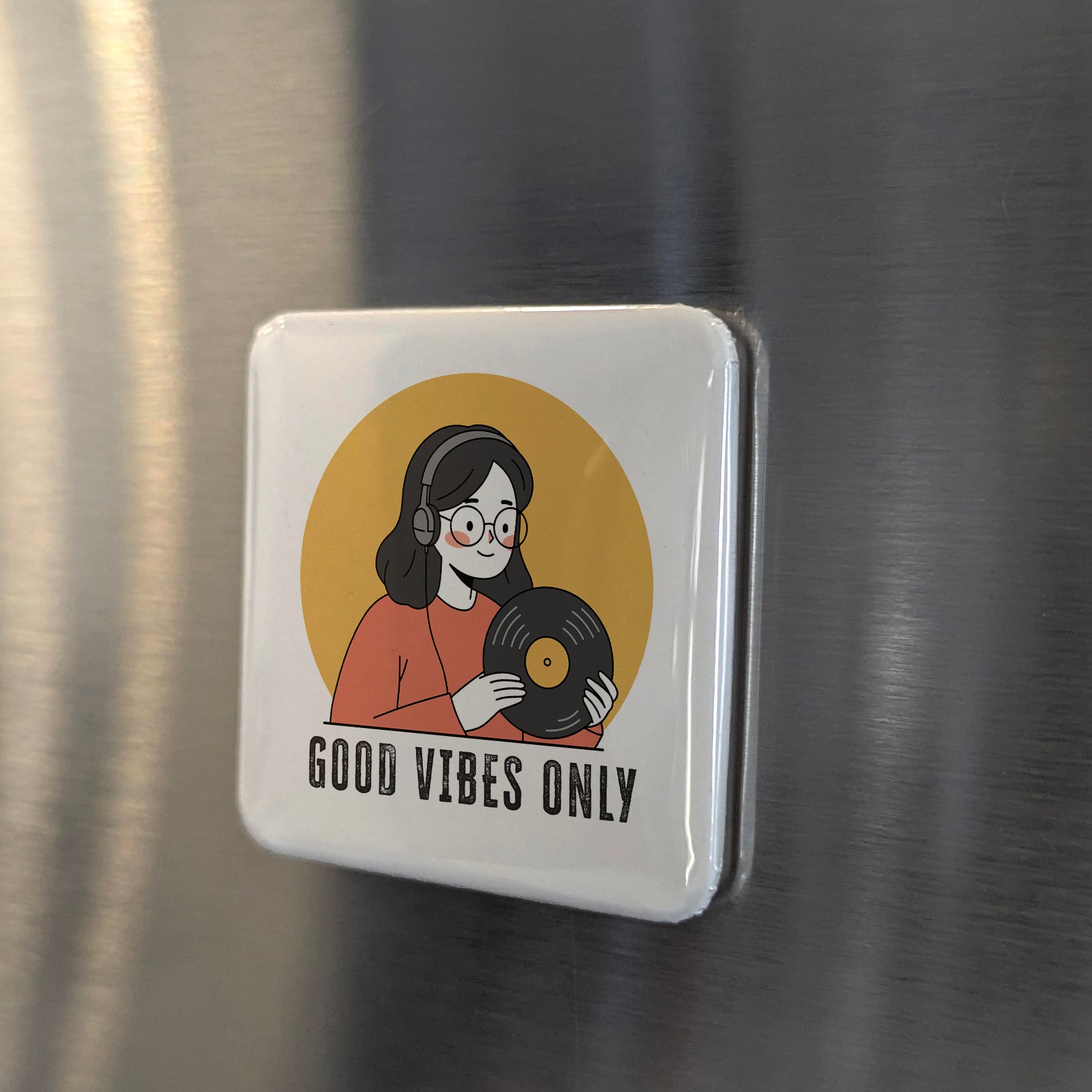 Good Vibes Only V.2 Fridge Magnet - PhiloPerse