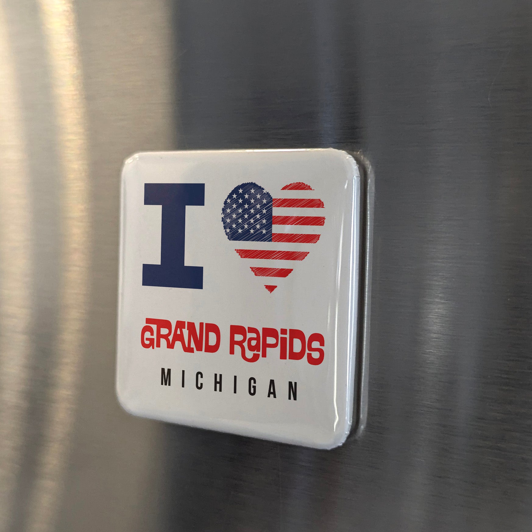 Grand Rapids Michigan Magnet | Beer City | 2×2 | Made in Canada - PhiloPerse