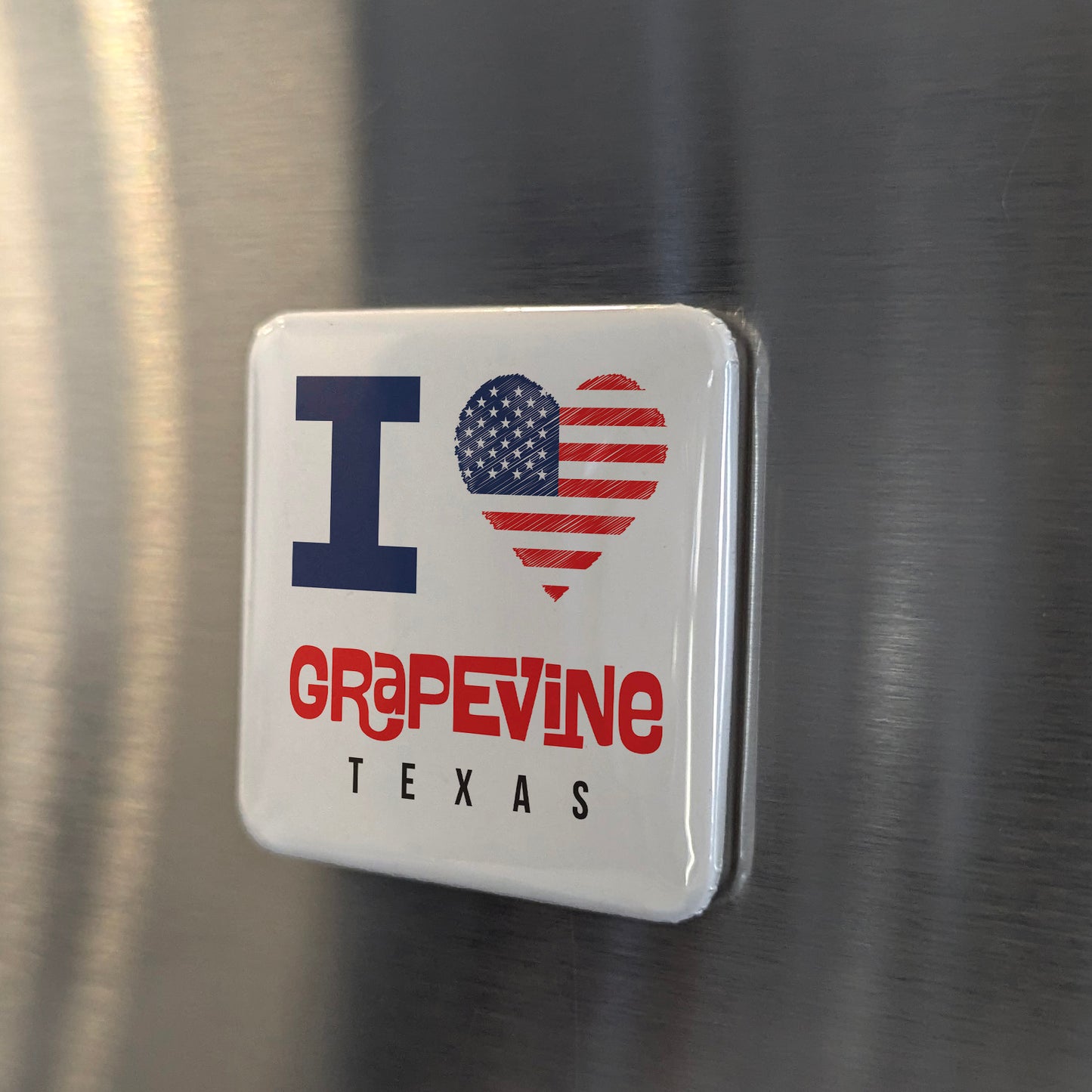 Grapevine Texas Magnet | Christmas Capital of Texas | 2x2 | Made in Canada