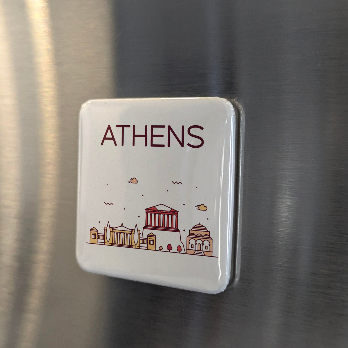 Athens Greece Magnet | Cradle of Democracy on the Rock of the Acropolis | 2x2 | Made in Canada