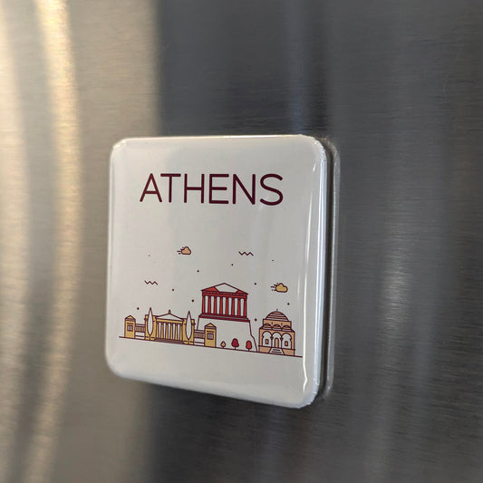 Athens Greece Magnet | Cradle of Democracy on the Rock of the Acropolis | 2x2 | Made in Canada - PhiloPerse