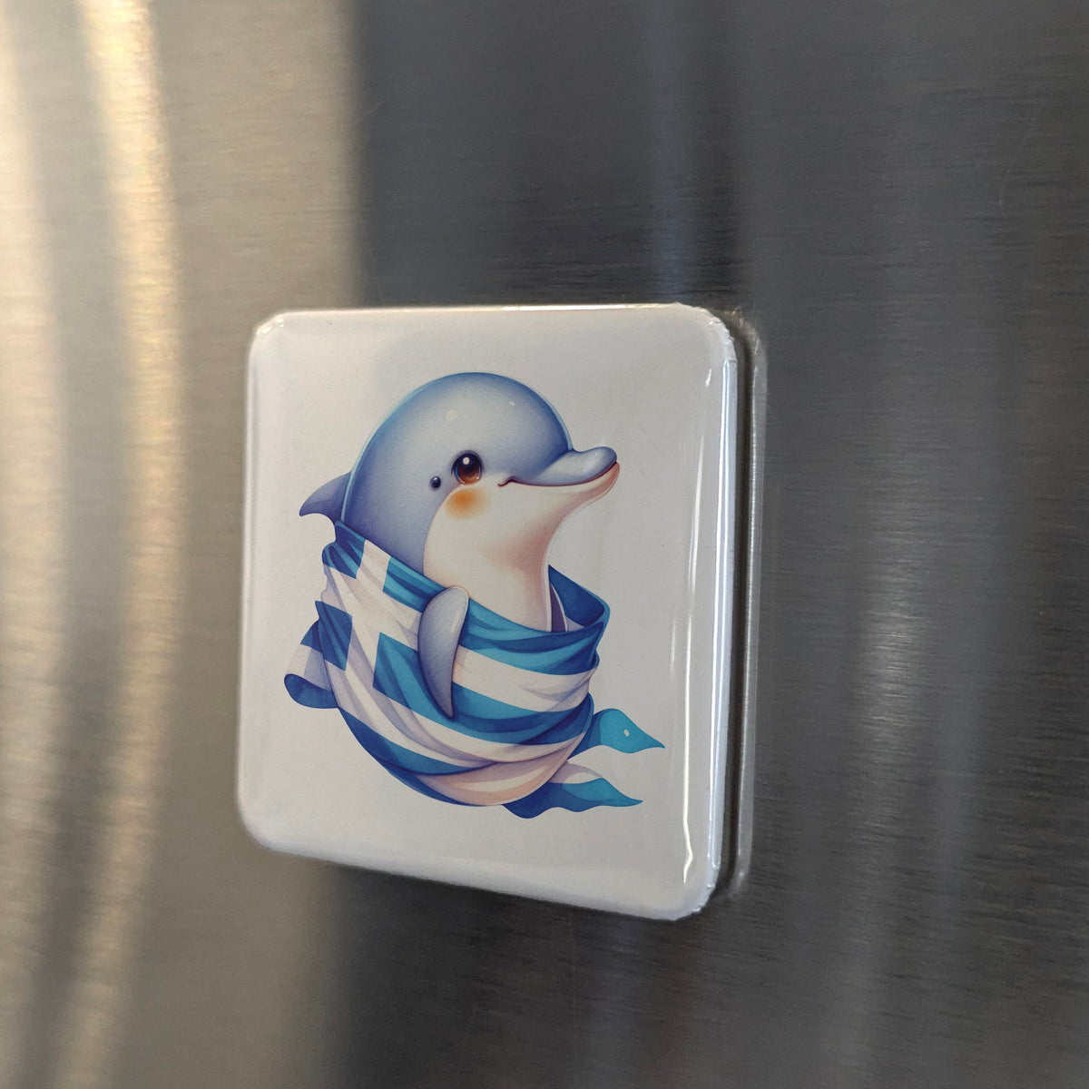 Greece Magnet | Sacred Dolphin of the Aegean and Ancient Greek Maritime Spirit | 2x2 | Made in Canada